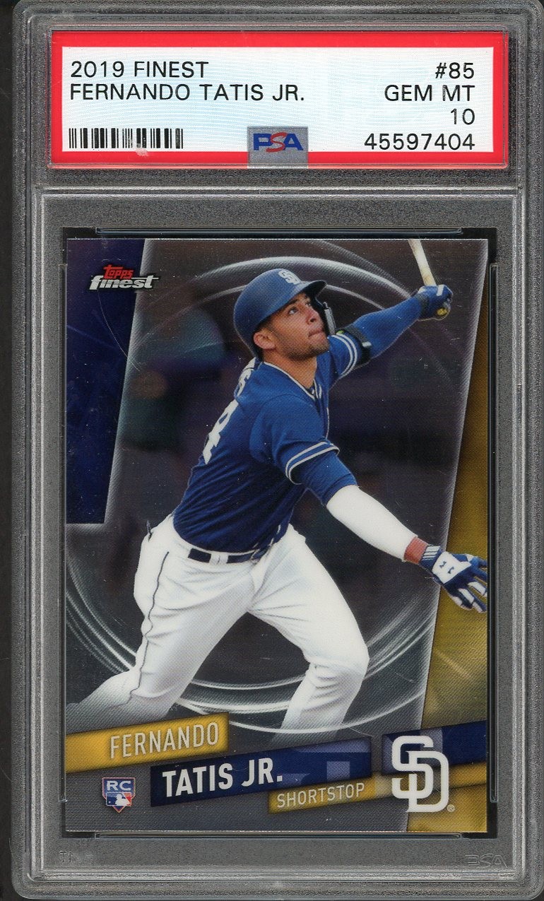 2019 TOPPS FINEST # 85 FERNANDO TATIS JR PADRES PSA 10 GEM MINT 562447 (KYCARDS)