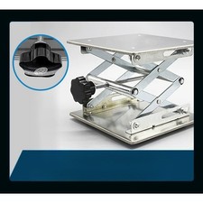 Plataforma de Soporte de Laboratorio, Soporte de Elevación Ajustable en Altura Manual de Acero Inoxidable