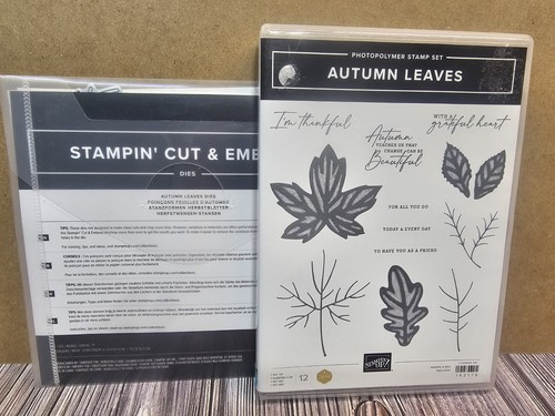Stampin' UP! AUTUMN LEAVES Stamp Set & Dies THANKFUL BEAUTIFUL MAPLE ...