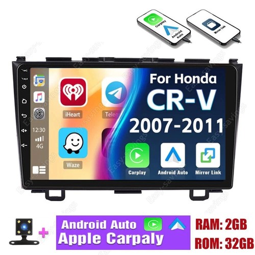 For Honda CRV 2007-2011 Android 15 Car Stereo GPS Navi BT WiFi Carplay Radio