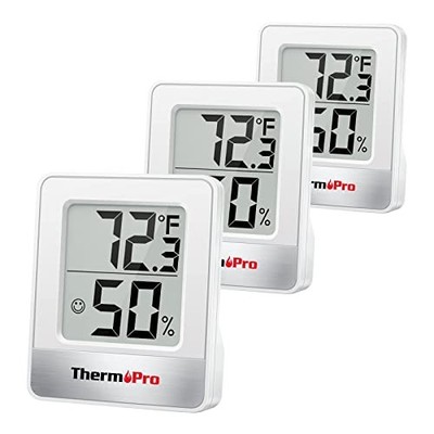  TP49 Pieces Digital Hygrometer Indoor Thermometer Humidity 3 Oyster White