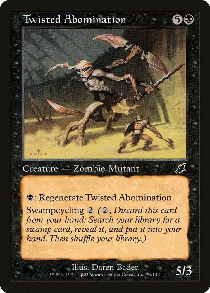 2003 Magic: The Gathering: Scourge - Twisted Abomination (#76, C, Near Mint)