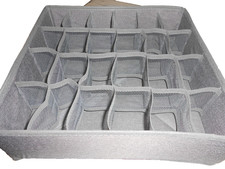 Lot of 3 Folding 24 Compartment Drawer Organizers for socks underwear etc