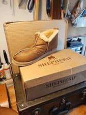 SHEPHERD SLIPPER BOOTS 4922 ANNIE IN ANTIQUE COGNAC WOMEN'S SIZE 7 PREOWNED