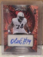 2024 Panini America Metallix Rookie Olu Fashanu 1/1 autograph football card
