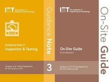 Guidance Note 3: Inspection & Testing 4 and IET On Site Guide 2 book set Uk item