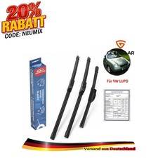 3x SCHEIBENWISCHER VORNE + HINTEN SETZ Für VW LUPO BJ. 1998 - 2003 DE