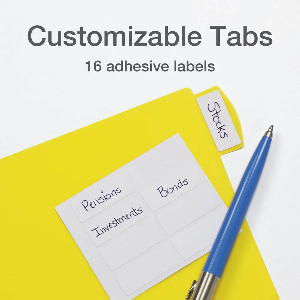 6 juegos de divisores de carpeta de plástico 8 pestañas colores brillantes duraderos para 3 carpetas de anillo Foto 4 de 4