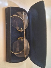 shuron 12k gf glasses 1930's eyeglasses with case