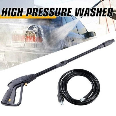 High Pressure Car Power Washer Gun Spray Wand Lance Nozzle and 16.4FT hose kit