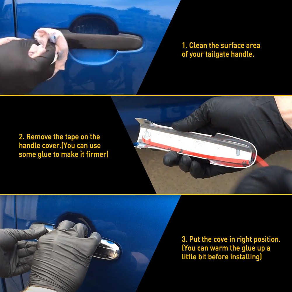 For Chevy Silverado /GMC Sierra Chrome 4* Door +Tailgate Handle Lever Cover Trim