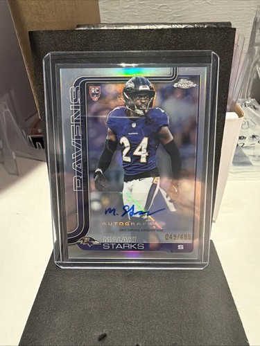 2025 Topps Chrome Malaki Starks Rookie Auto  RC Refractor 45/499