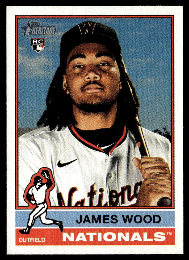 2025 Topps Heritage #231 James Wood Dark Blue Border