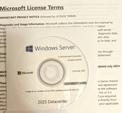 Microsoft Windows Server 2025 Datacenter  - 24 Core License Pack w/ 50 RDS CALs
