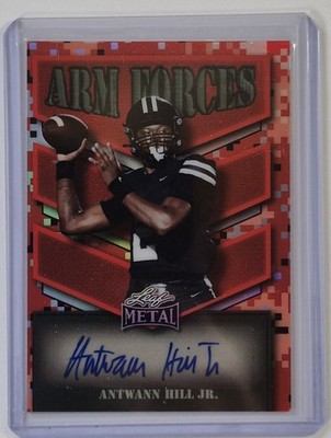 2025 Leaf Metal Football - Arm Forces Auto - Autograph - Antwann Hill Jr. #9/15