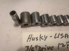 MADE USA VINTAGE HUSKY LOT OF 8 - 3/8" DRIVE 12 POINT STANDARD SOCKETS — photo 3