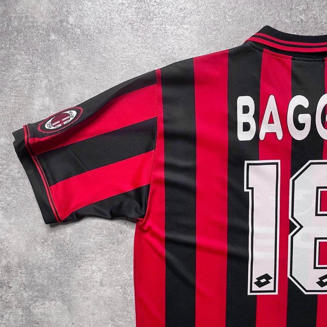 Roberto Baggio #18 AC Milan 96-97 Home Shirt Lotto Sublimation