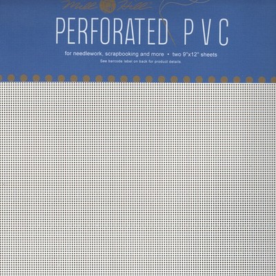 White Perforated PVC Mill Hill 14 Count 9 x 12 Inches PP1