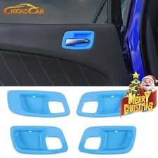 Interior Door Handle Bowl Trim Cover Overlay for Dodge Charger 2011+ Light Blue