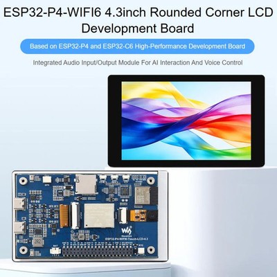 Waveshare ESP32-P4-WIFI6 4.3inch Development Board, 480 × 800 Resolution, 5-Poi