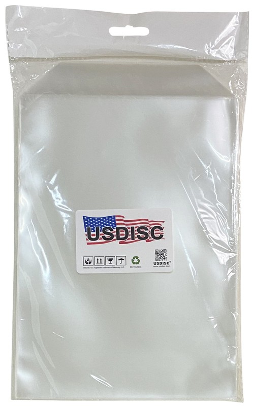 200 USDISC Storage Pockets 6.75 x 9.5, 4mil Stamp & Die (Clear) Flap