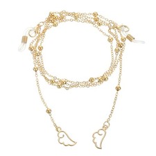 Beaded Glasses Chain Wings Eyeglass Chain Eyewear Retainer Gold