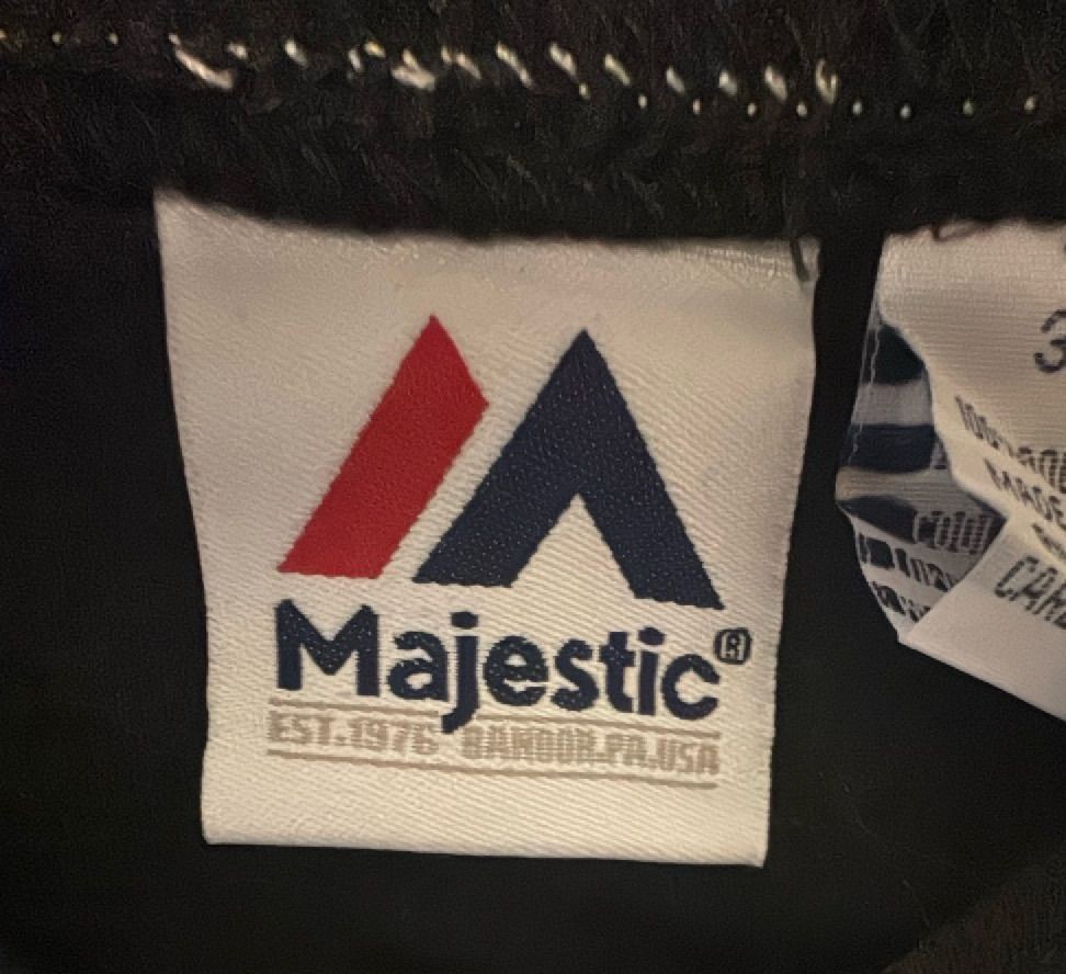 Majestic Los Angeles Dodgers Black Jersey 3XL Button Up Blue White Trim