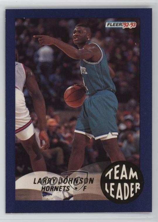 1992-93 Fleer Team Leaders Larry Johnson #3 1s1c