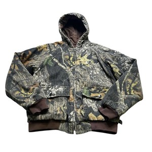 Vintage Moss Oak Apparel Men's Insulated Jacket Hooded BreakUp Size Youth XL Y2K