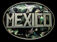 TC01138 VINTAGE 1970s MEXICO SOUTHWESTERN DESIGN ART BELT BUCKLE