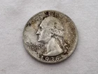1936 S U.S. Washington Silver Quarter HT-9
