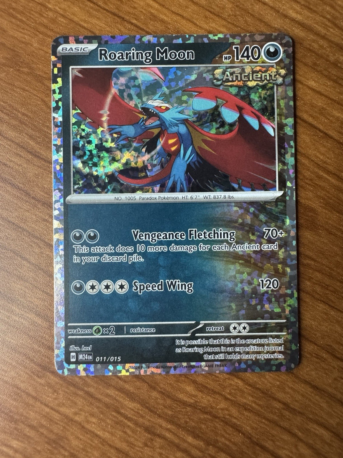 Roaring Moon - Holo -NEW McDonald’s Happy Meal Pokemon Promo Card H M24 En 11/15