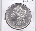 1891-S MORGAN SILVER DOLLAR 90% SILVER