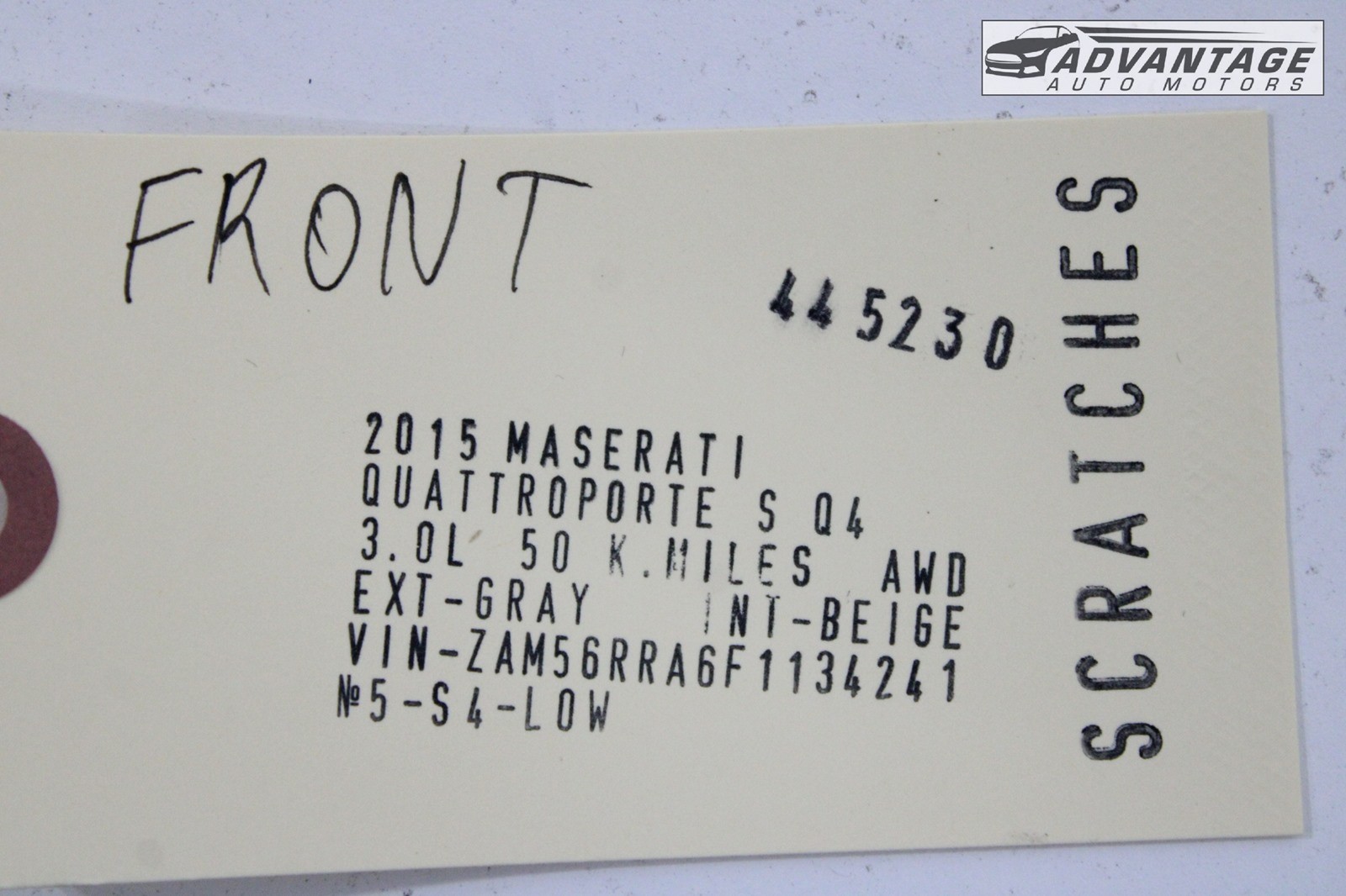 2014-2016 MASERATI QUATTROPORTE M156 FRONT RIGHT OR LEFT SEAT HEADREST BEIGE OEM