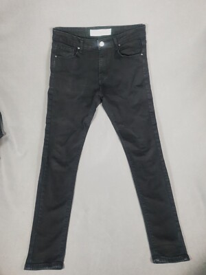 Off White Jeans Mens 31x30 Black Skinny Stretch Designer Low Rise Small  UK