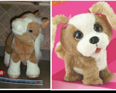 Hasbro Fur Real Friends Interactive Baby Butterscotch Pony Horse &  Me Pup NWOT