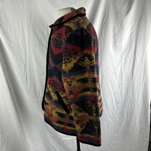 Vintage Damen Nomadic Traders Wollmischung aztekisch Südwest Knopfjacke groß - Bild 6 von 7