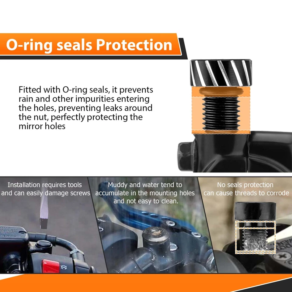 Cubiertas de enchufe de orificio de espejo de corte CNC para motocicleta aptas para Honda Grom MSX125 2013-2024 Foto 4 de 4