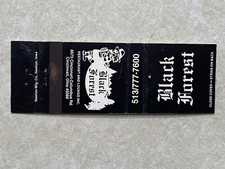 AU306 Vintage Matchbook Cover Black Forest Restaurant Cincinnati Ohio OH
