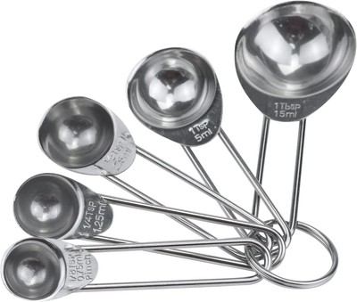Measuring Spoons, Stainless Steel 5-Piece Measuring Spoon Cups Set- 1/8 tsp, ...