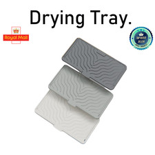 3X  Dish Drying Reusable Tray Countertop Dish Drainer for Kitchen Cabinet Drawer