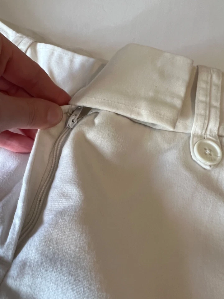 WORTHINGTON Women's Size 6 Shorts White Modern Fit Bermuda Khaki - Image 3 of 4