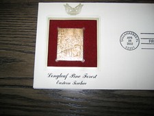 2002 Eastern Towhee Longleaf Pine Forest Gold Golden replica Cover Stamp