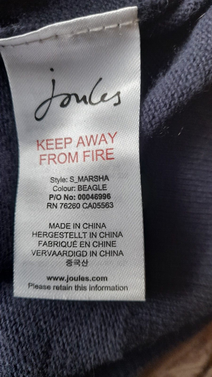 JOULES Woman's BRETON BEAGLE Navy Knitted Jumper UK 8