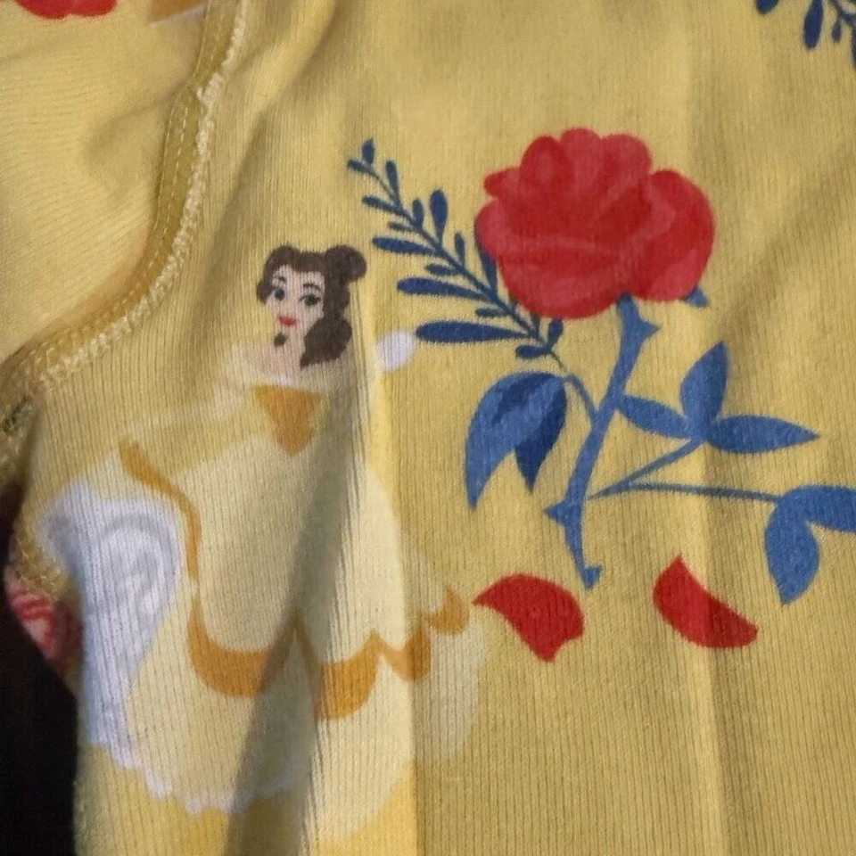 Pijamas de algodón orgánico Hanna Andersson Disney Bella La Bella y la Bestia talla 10 Foto 3 de 4
