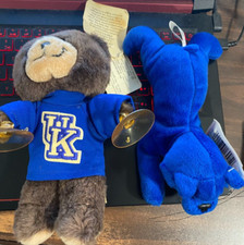 UNIVERSITY OF KENTUCKY U OF K PLUSH LOT BEAR W/SUCTION CUPS AND WILDCAT W/ TAGS