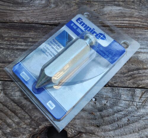 New Empire 8 OZ Steel Plumb Bob Rust & Corrosion Resistant - New In Package