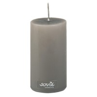1 Sovie Stumpenkerze In Braun 5X10Cm - Blockkerze Dekokerze Kerze