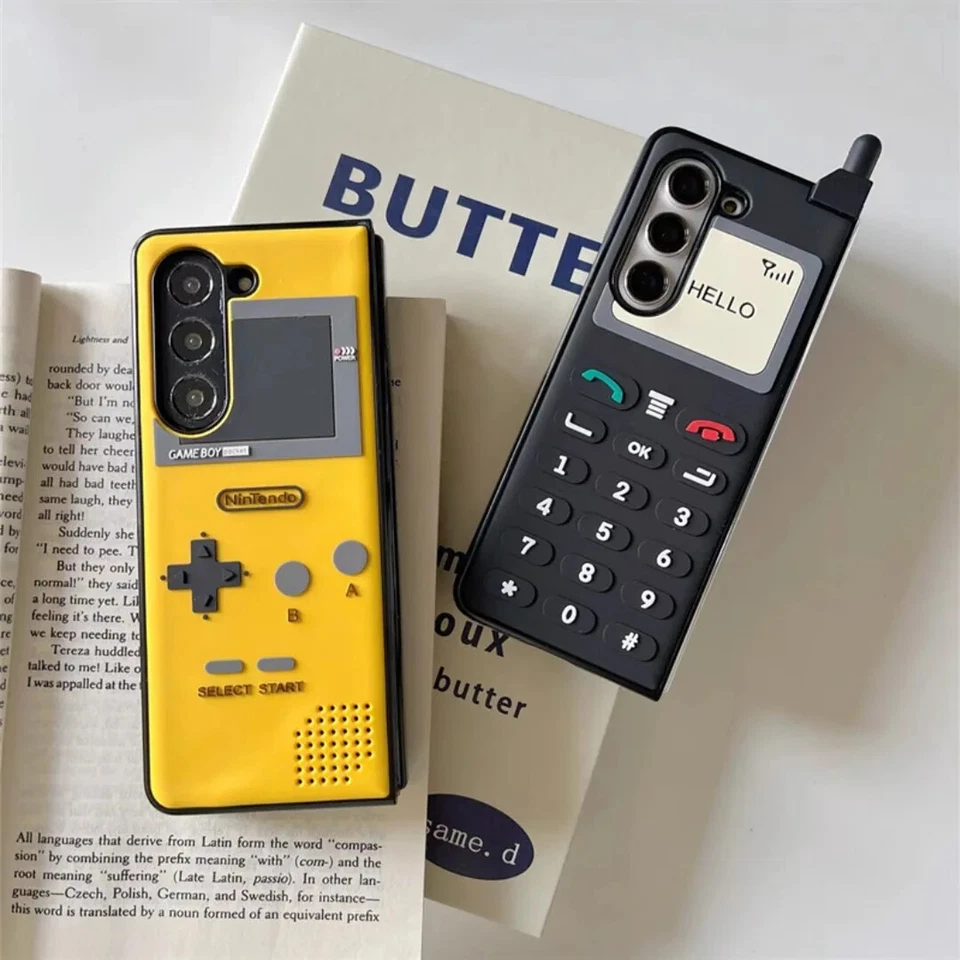 3D Antenna Game Boy Gamepad Retro Phone Samsung Galaxy Z Fold 6 5 Silicone Case - Image 2 of 4