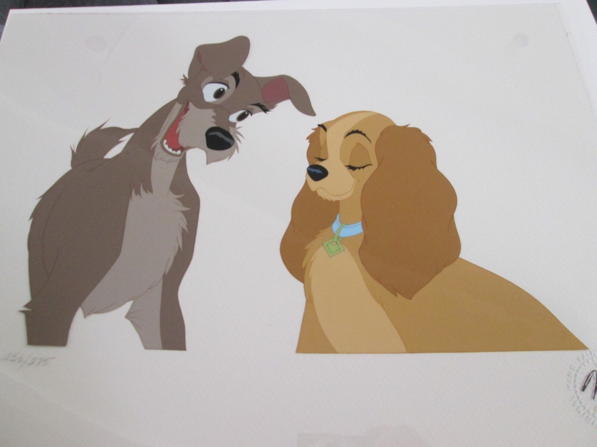 Lady and Tramp Disney limited edition cel only 275 made sold-out